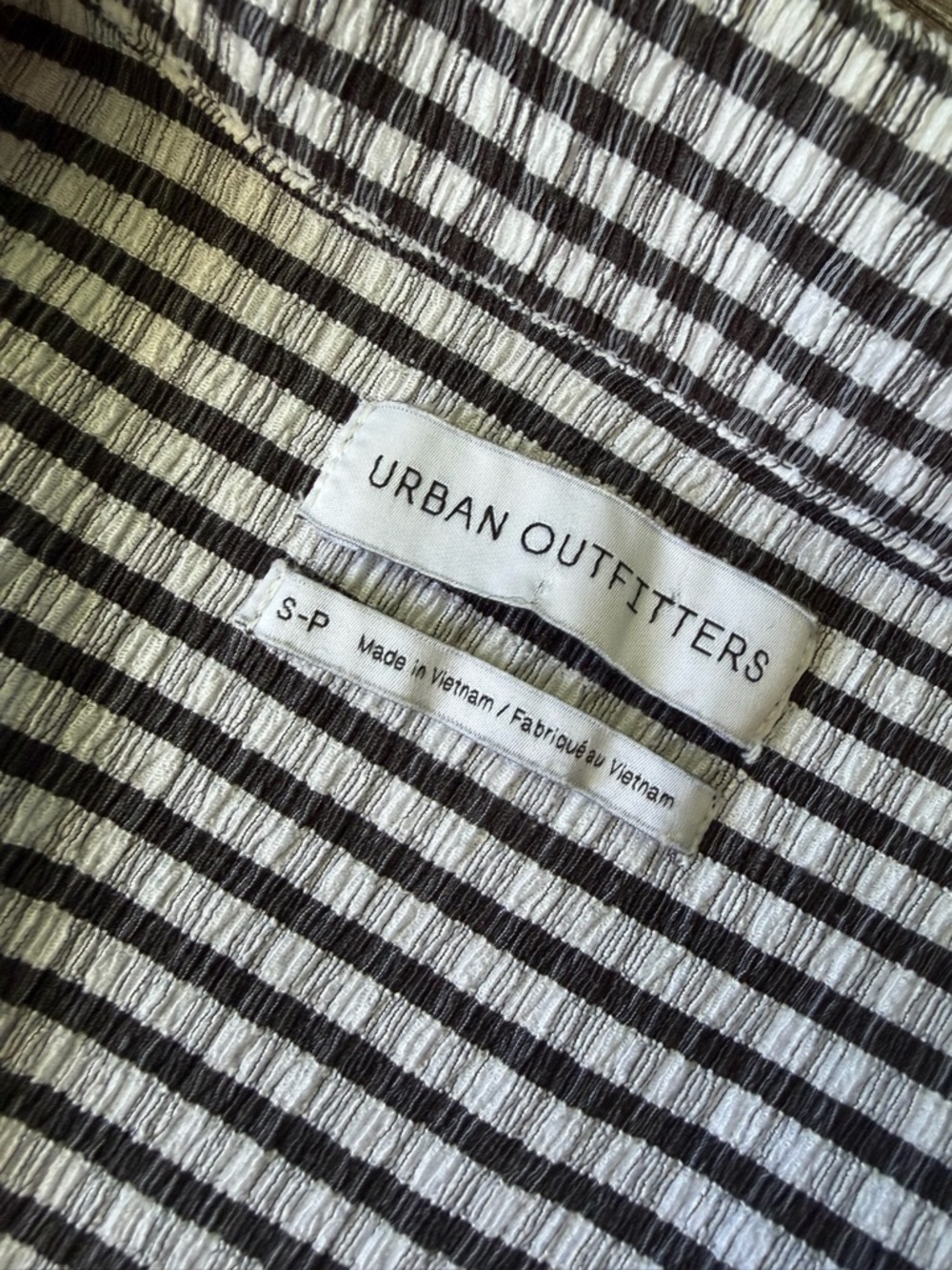 Urban Outfitters Black and White Gingham Button-Front Mini Dress - Picture 2 of 3